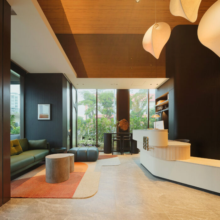Mber Co-Living reception area